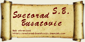Svetorad Bušatović vizit kartica